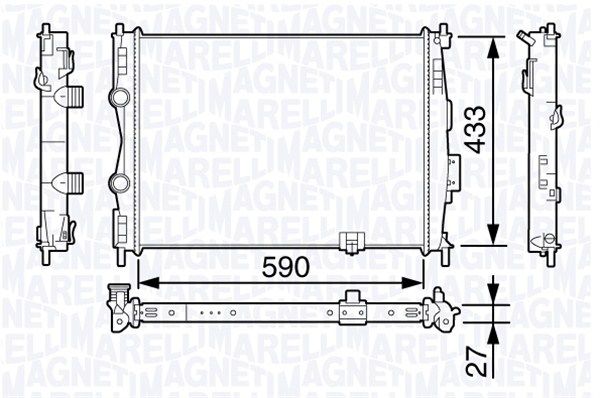 MAGNETI MARELLI Jäähdytin,moottorin jäähdytys 350213136100